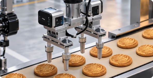 Automated biscuit production line
